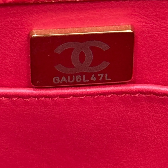 Chanel Coco Handle Medium Size Red Quilted Caviar Leather Handbag